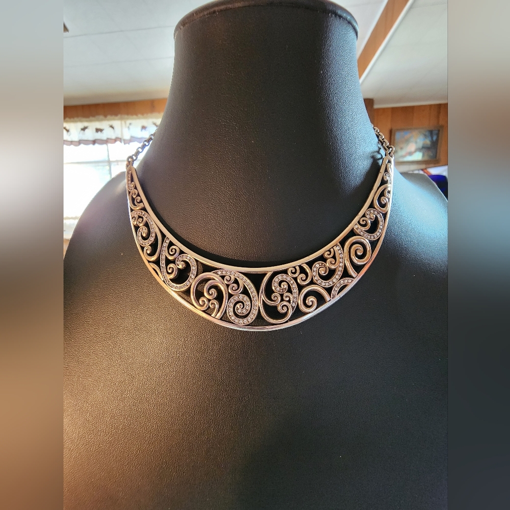 Brighton Elegant Silver Swirl Necklace